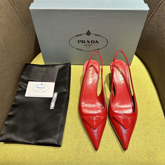 Prada slingback Pumps 55MM Saffiano