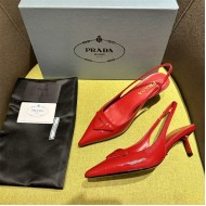 Prada slingback Pumps 55MM Saffiano