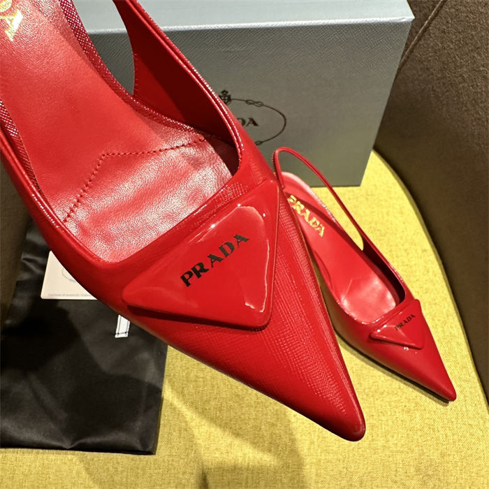 Prada slingback Pumps 55MM Saffiano