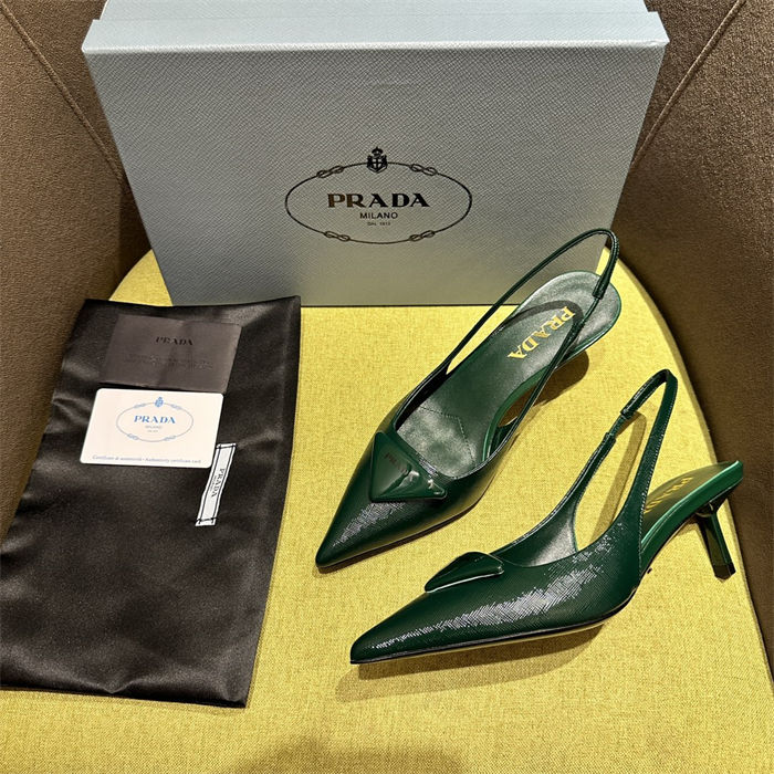 Prada slingback Pumps 55MM Saffiano