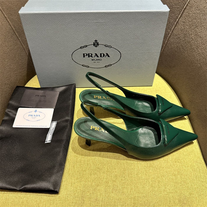 Prada slingback Pumps 55MM Saffiano