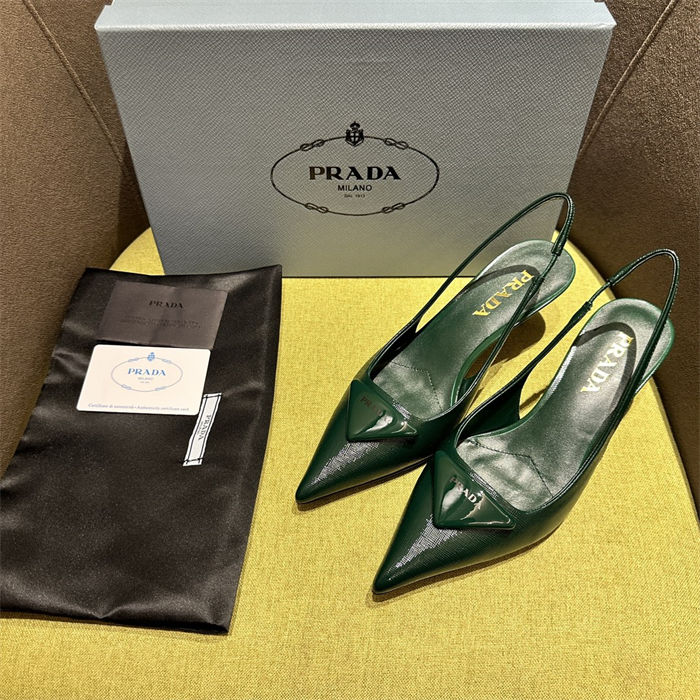 Prada slingback Pumps 55MM Saffiano