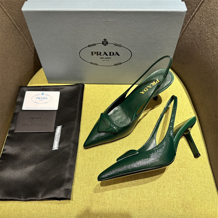 Prada slingback Pumps 75MM Saffiano