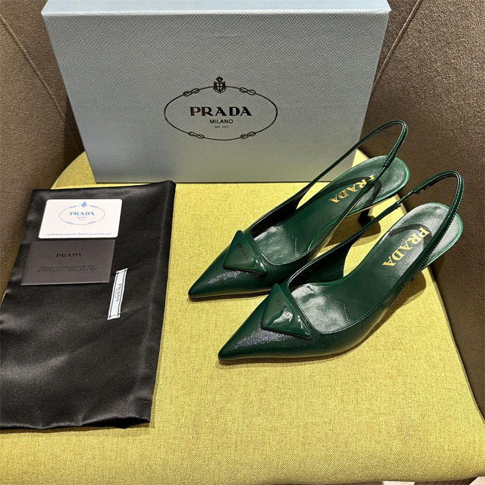 Prada slingback Pumps 75MM Saffiano