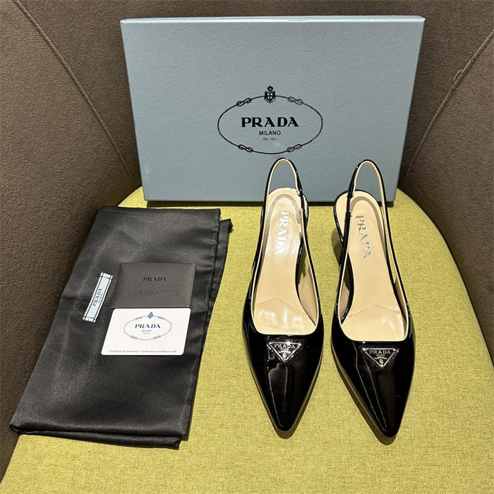 Prada slingback Pumps 55MM Patent