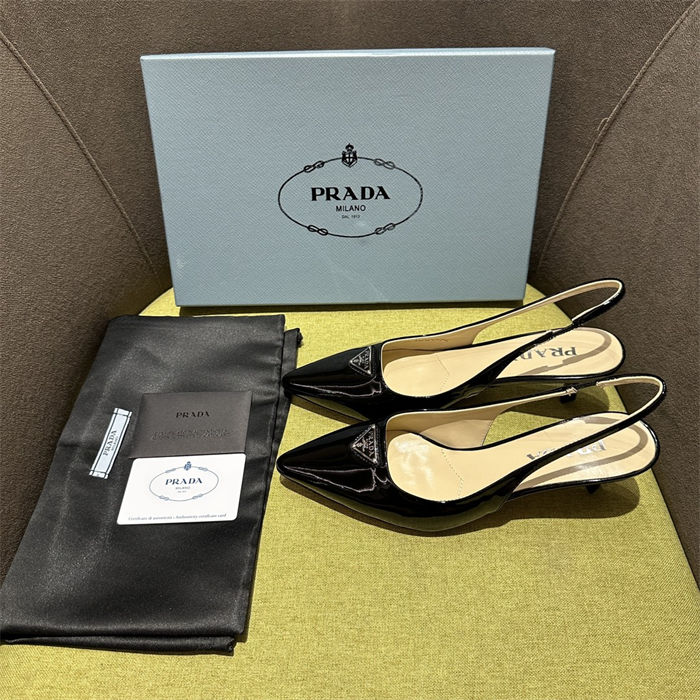 Prada slingback Pumps 55MM Patent