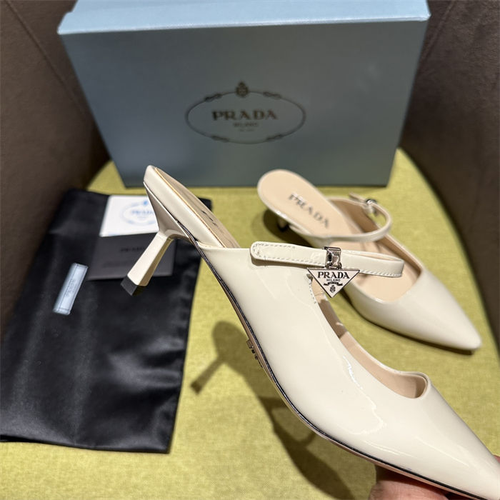 Prada Mules High-heeled 55MM Patent