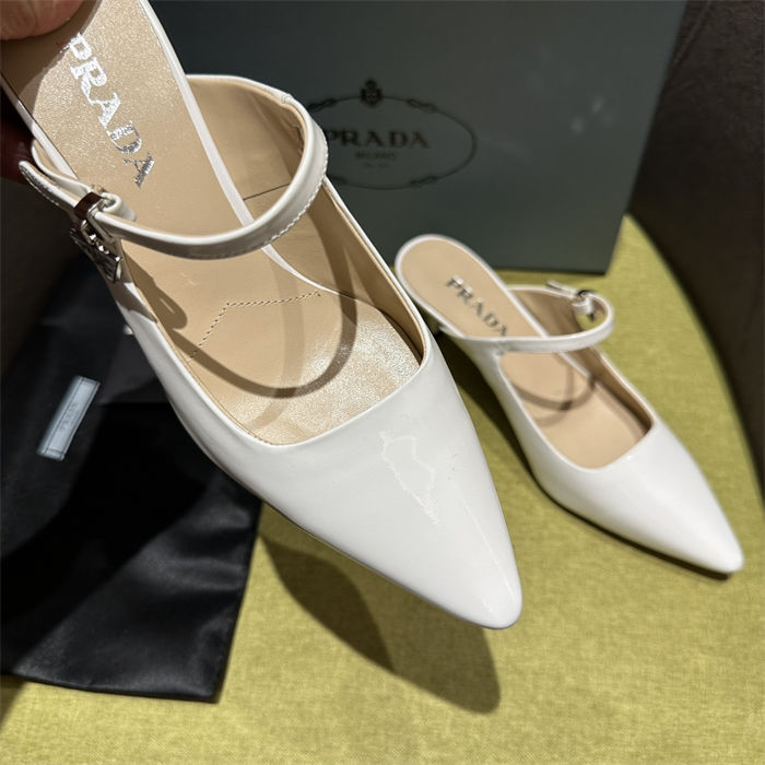 Prada Mules High-heeled 55MM Patent