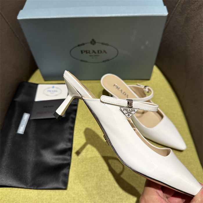 Prada Mules High-heeled 55MM Patent