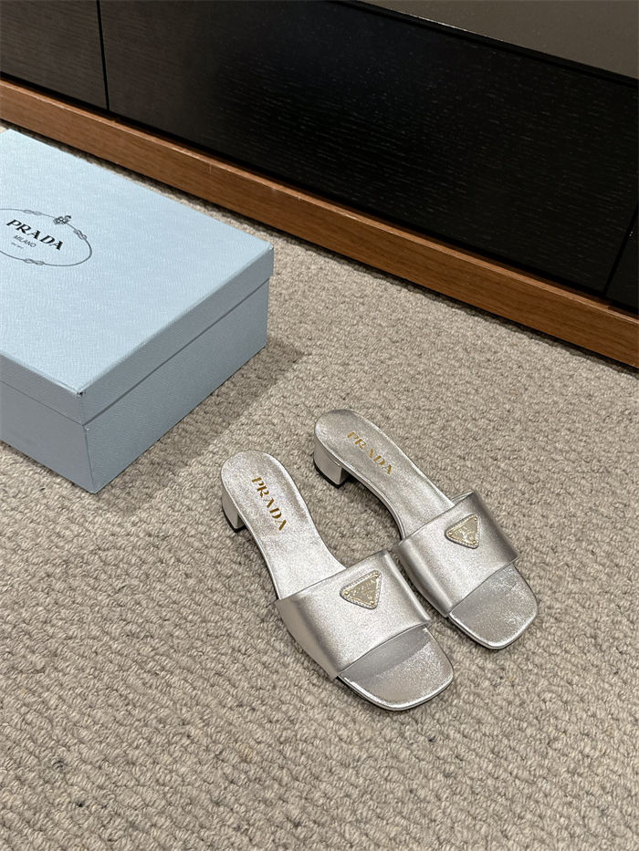 Prada Logo Slides Sandals 35MM