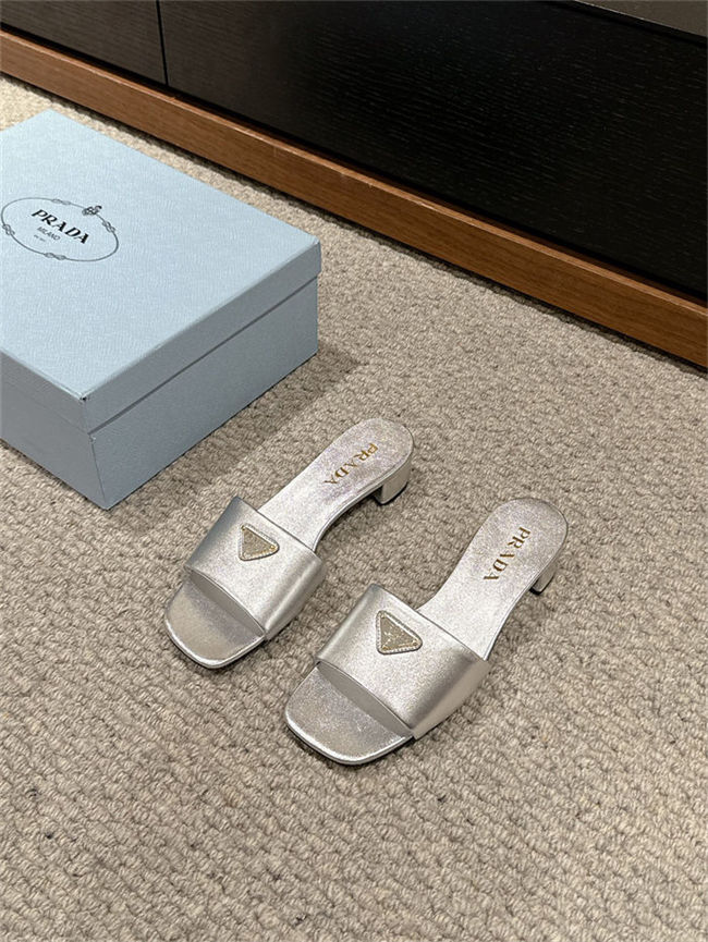 Prada Logo Slides Sandals 35MM