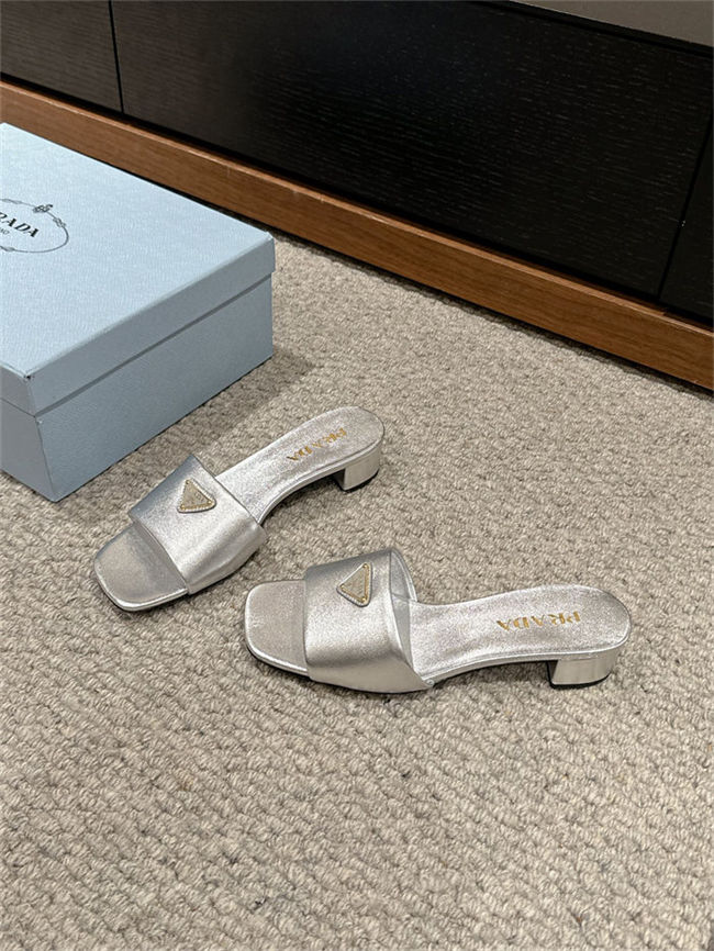 Prada Logo Slides Sandals 35MM