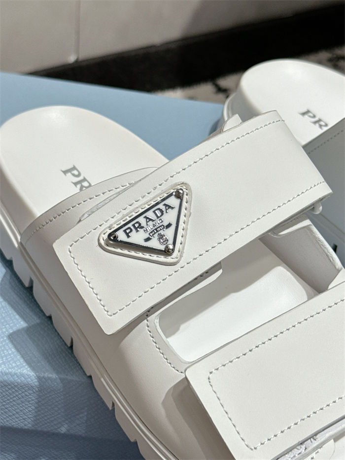 Prada Logo Slides Sandals