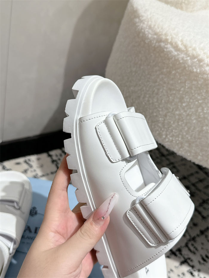 Prada Logo Slides Sandals