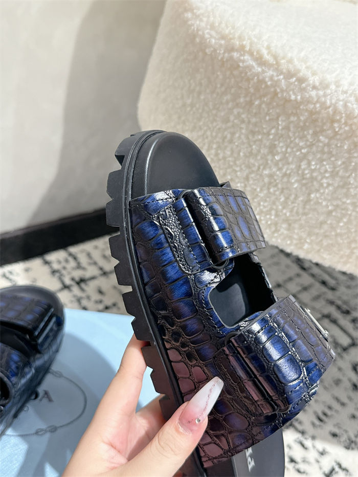 Prada Logo Slides Sandals