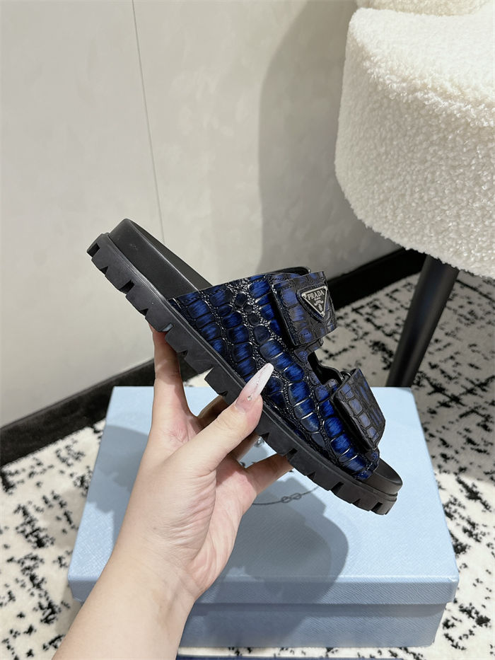 Prada Logo Slides Sandals