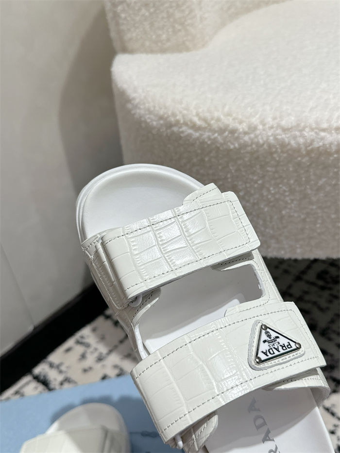 Prada Logo Slides Sandals