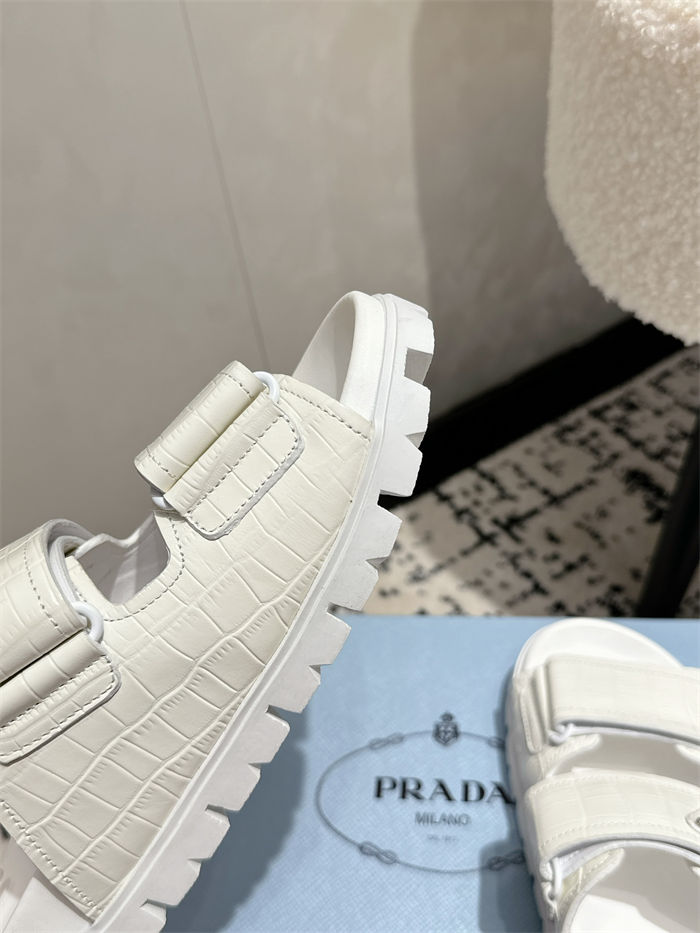 Prada Logo Slides Sandals