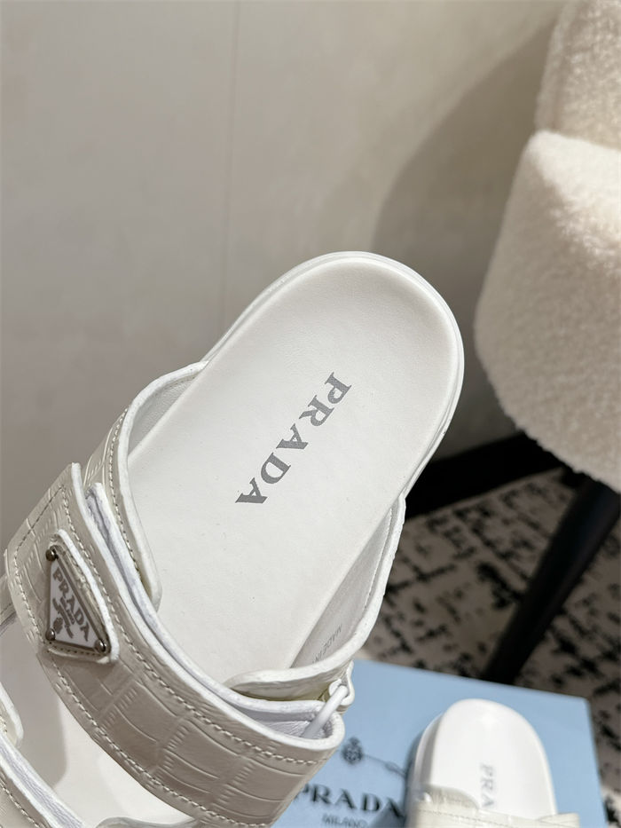 Prada Logo Slides Sandals