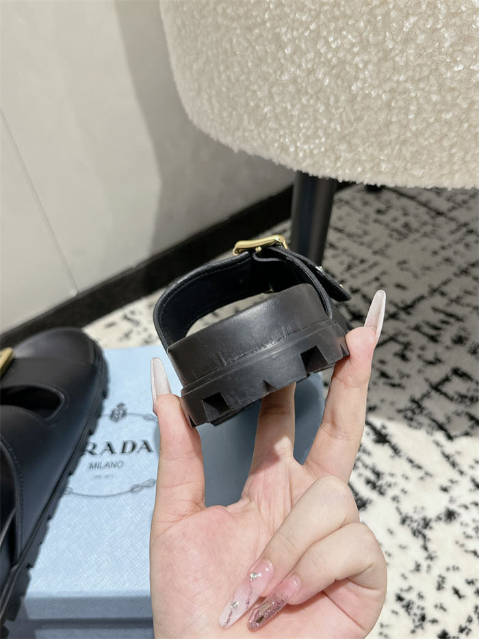 Prada Strap Slides Sandals