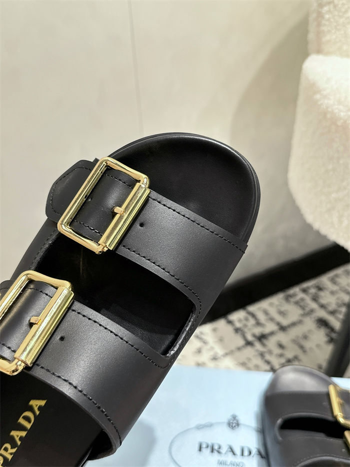 Prada Strap Slides Sandals