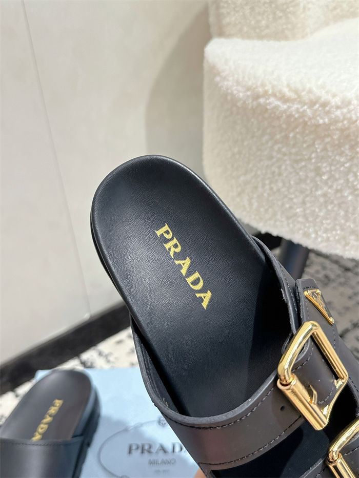 Prada Strap Slides Sandals