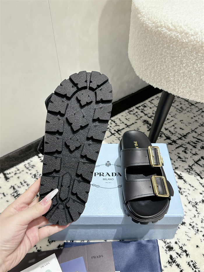 Prada Strap Slides Sandals