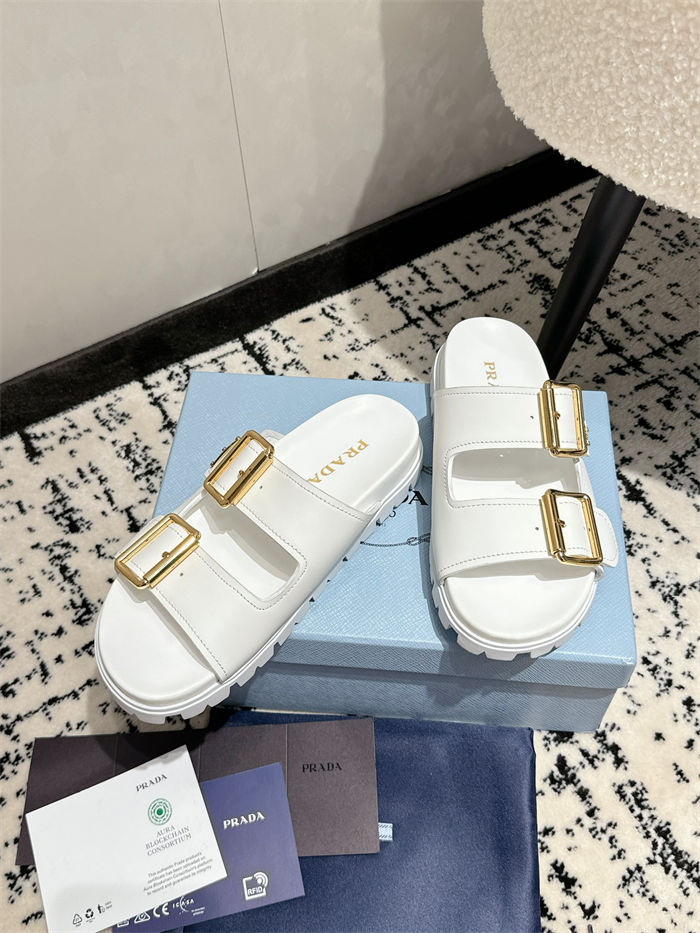 Prada Strap Slides Sandals