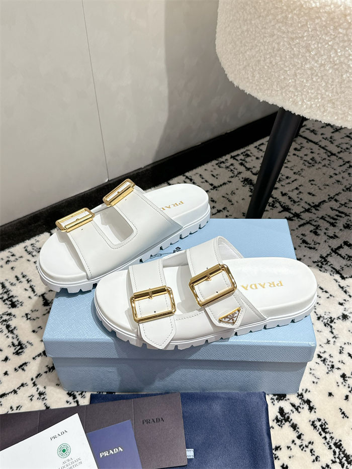 Prada Strap Slides Sandals