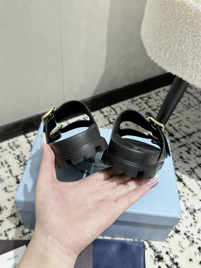 Prada Strap Slides Sandals