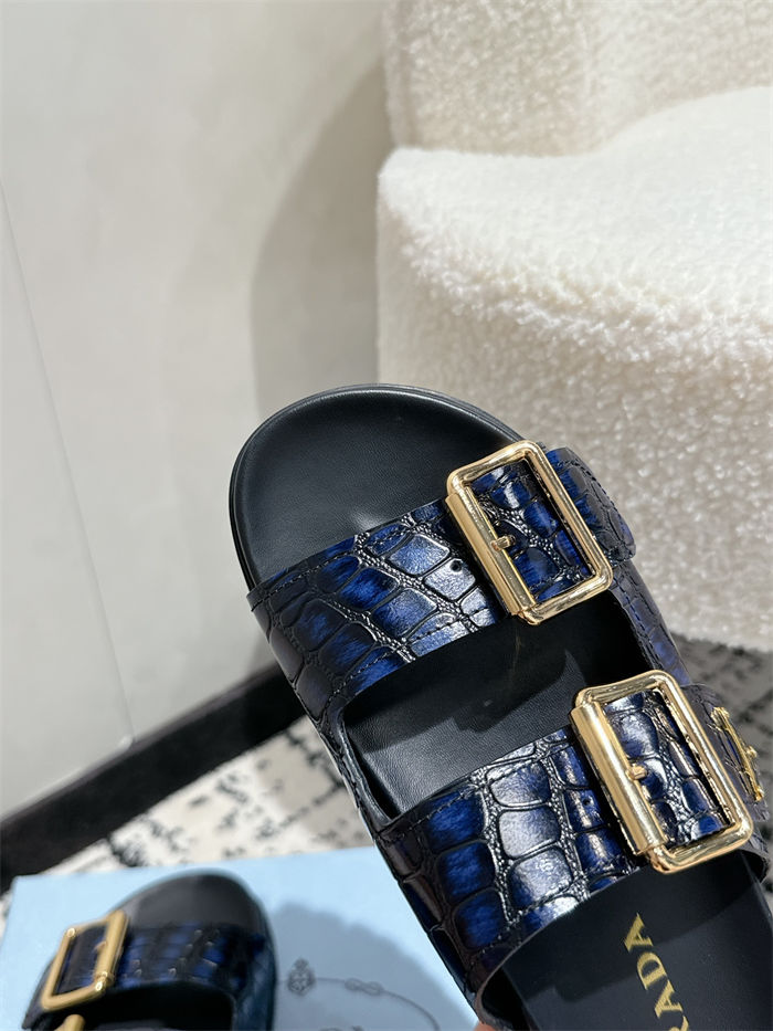 Prada Strap Slides Sandals