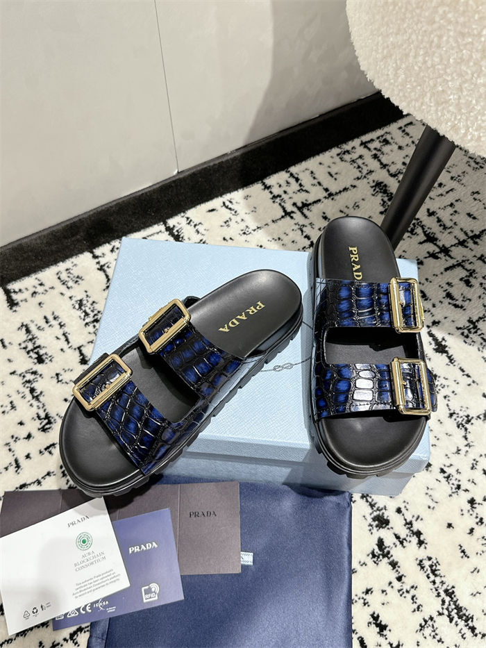 Prada Strap Slides Sandals