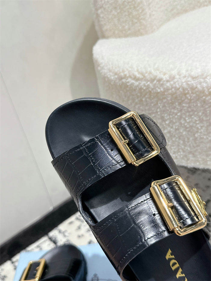 Prada Strap Slides Sandals