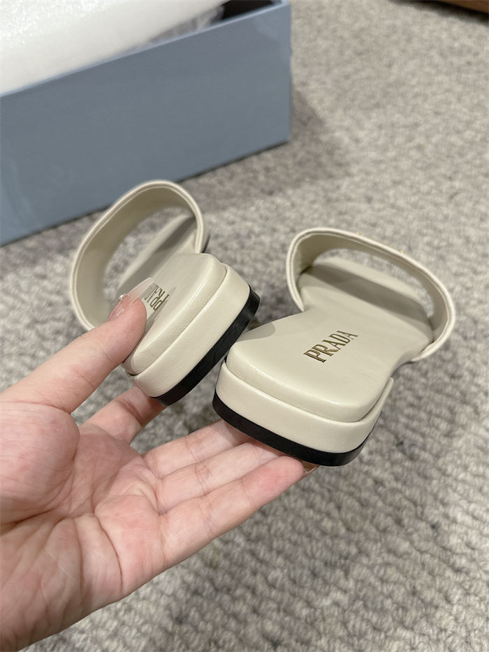 Prada Logo Slides Sandals 15MM