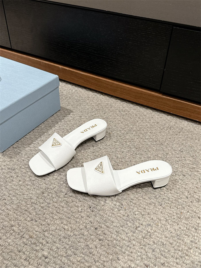 Prada Logo Slides Sandals 35MM