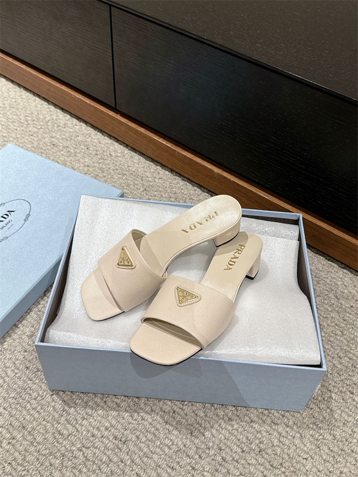 Prada Logo Slides Sandals 35MM