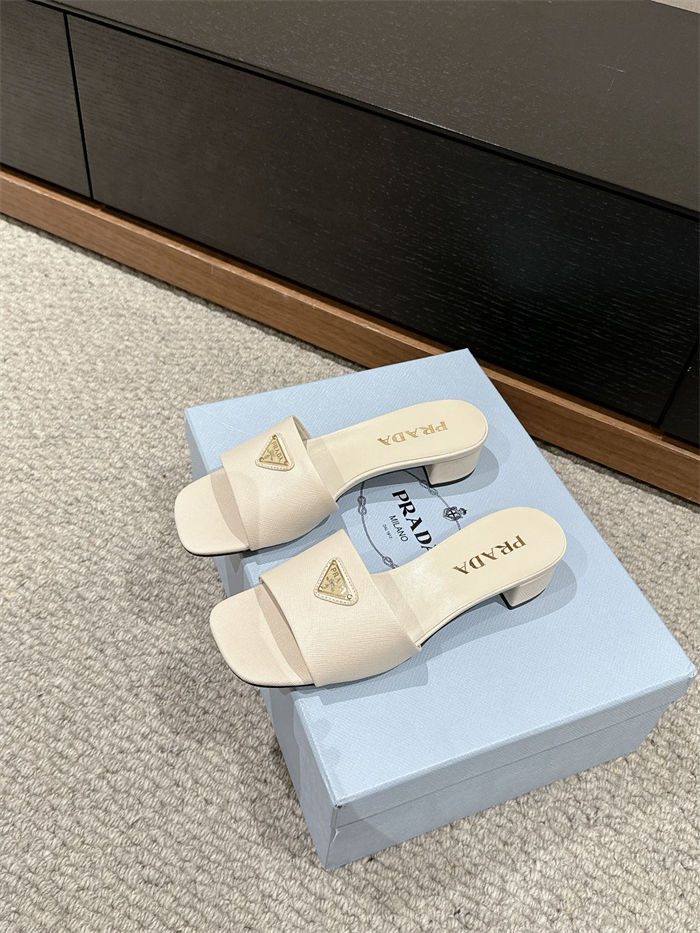 Prada Logo Slides Sandals 35MM