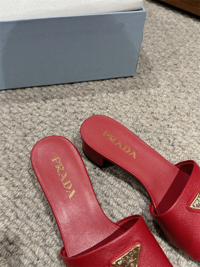 Prada Logo Slides Sandals 35MM