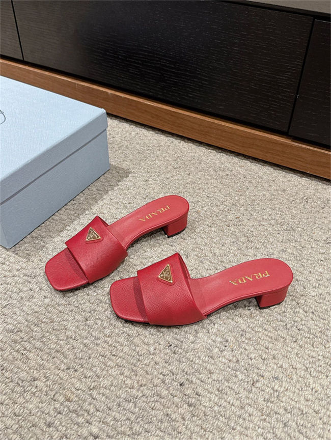 Prada Logo Slides Sandals 35MM