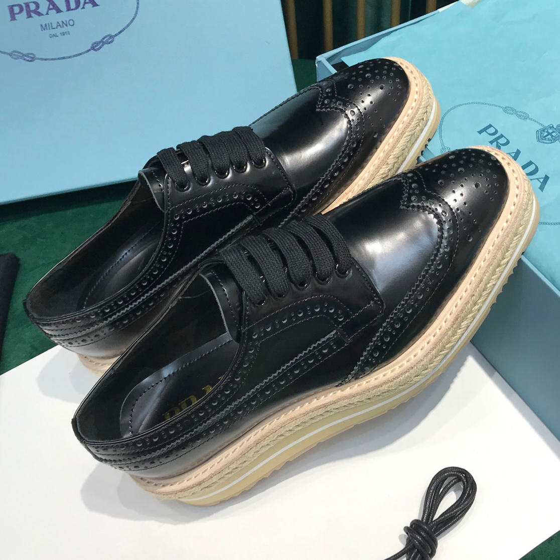 Prada Women's Lace-Up Shoes 