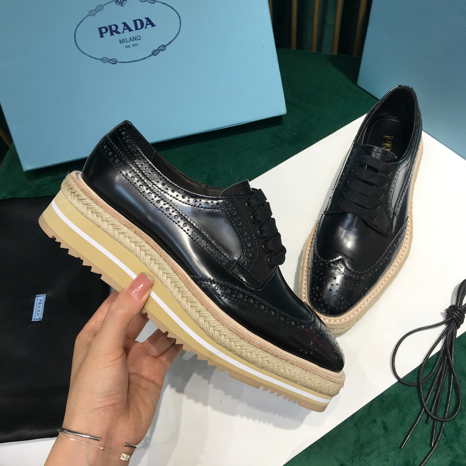 Prada Women's Lace-Up Shoes 