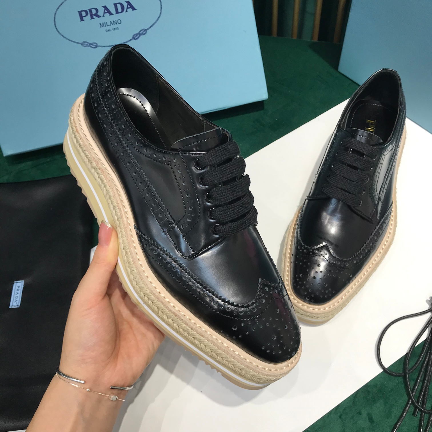 Prada Women's Lace-Up Shoes 