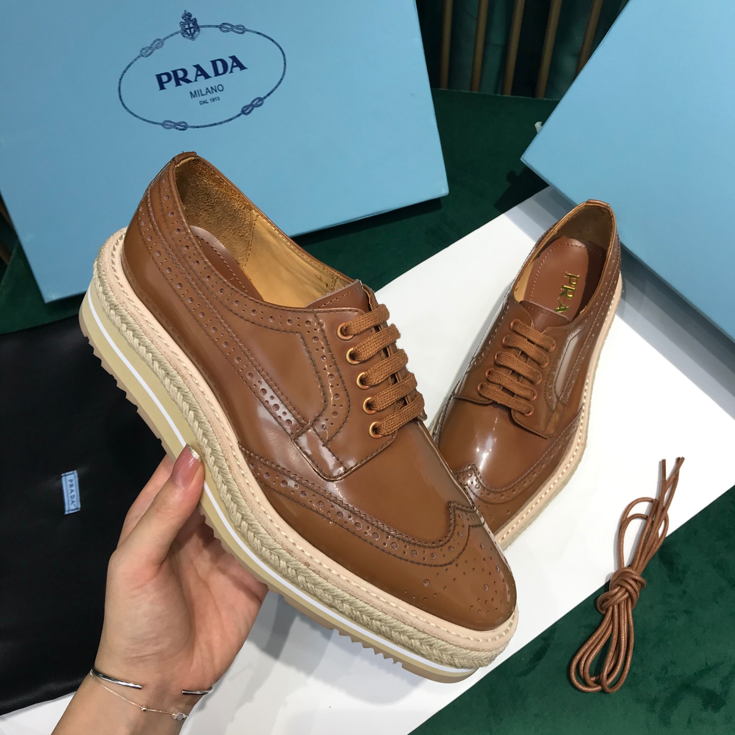 Prada Women's Lace-Up Shoes 