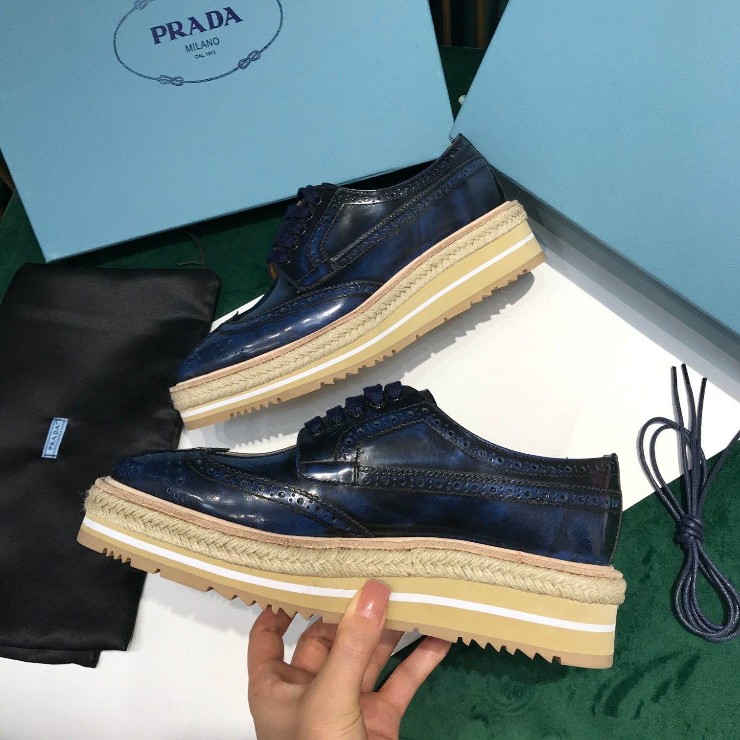 Prada Women's Lace-Up Shoes 