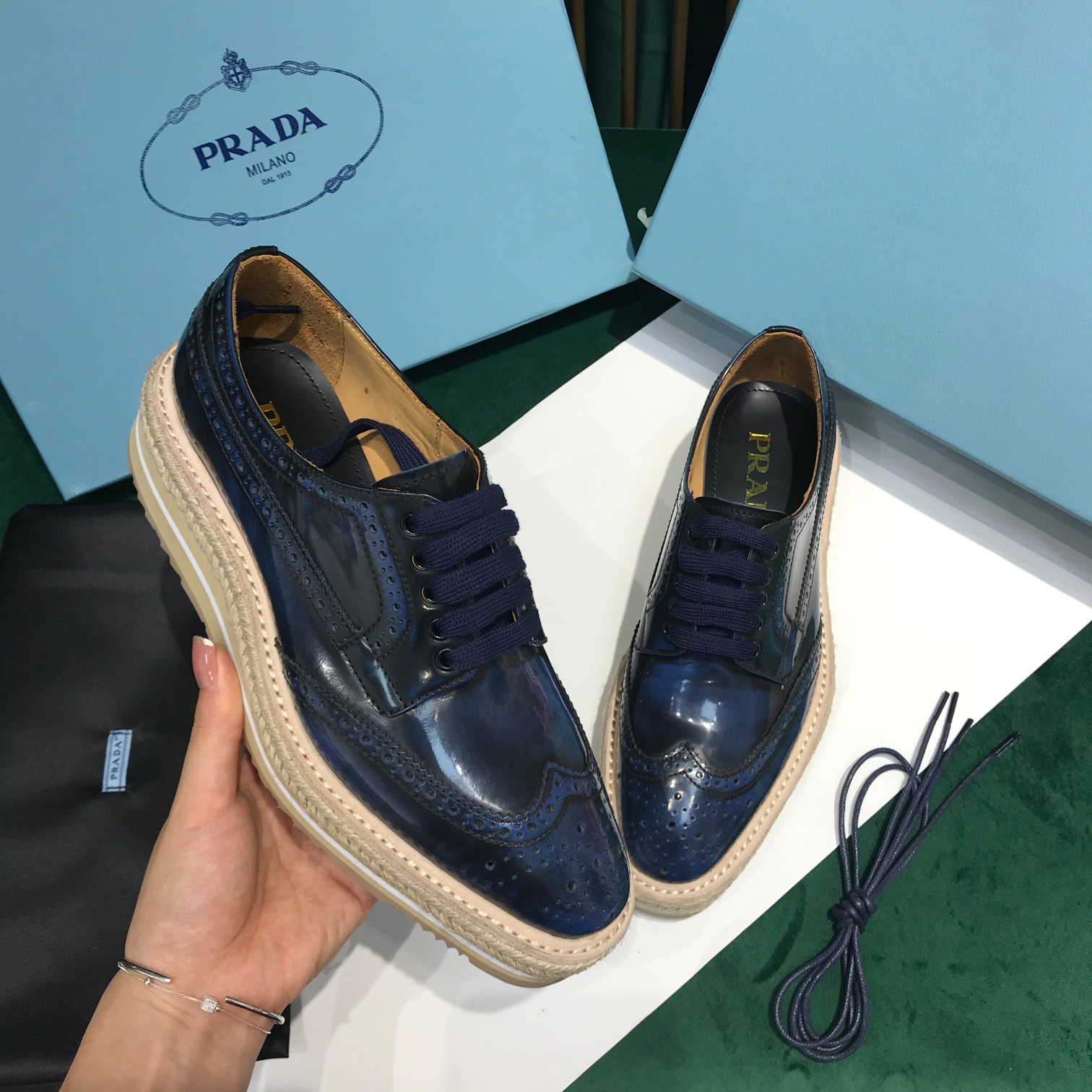 Prada Women's Lace-Up Shoes 