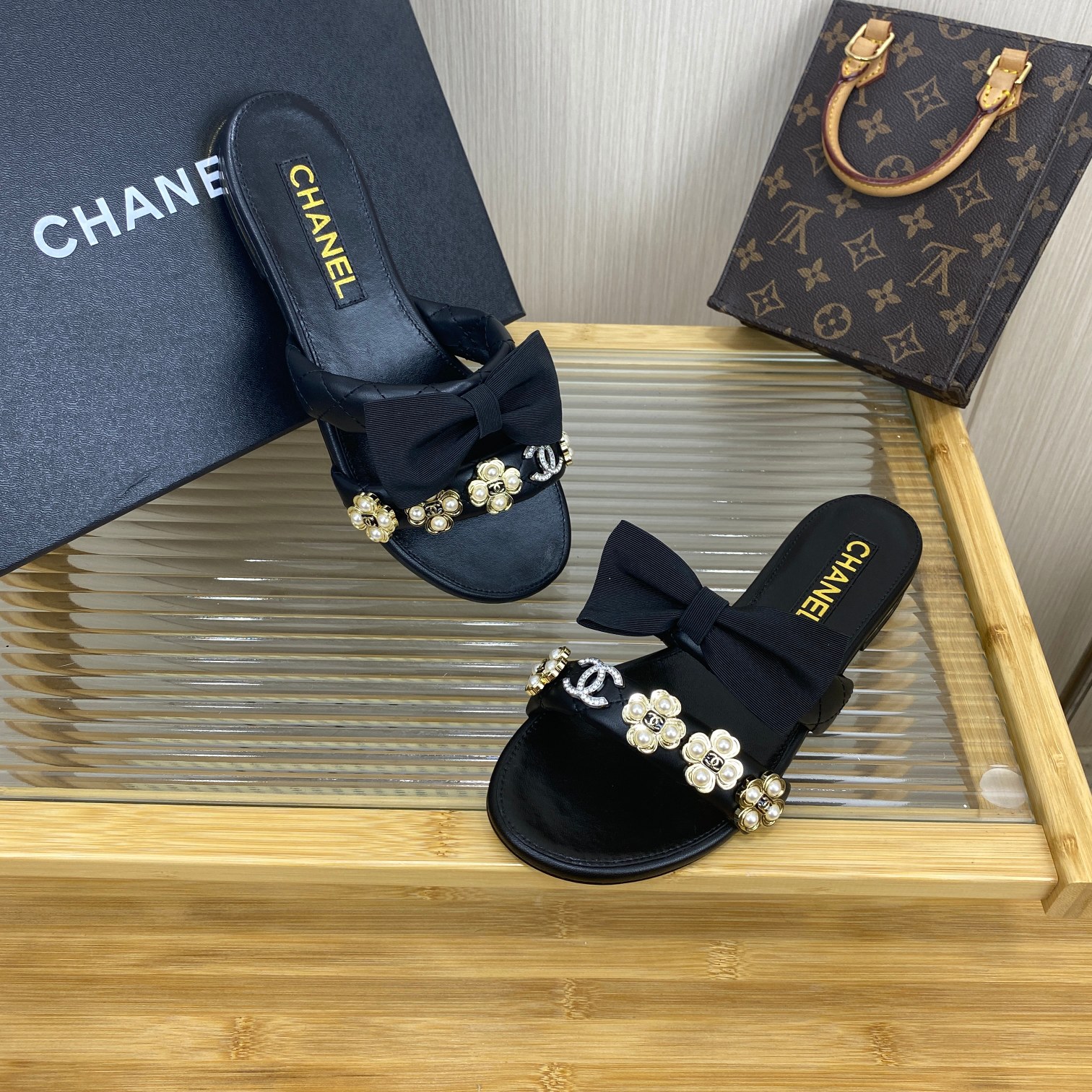 Chanel Women's Slides Bow