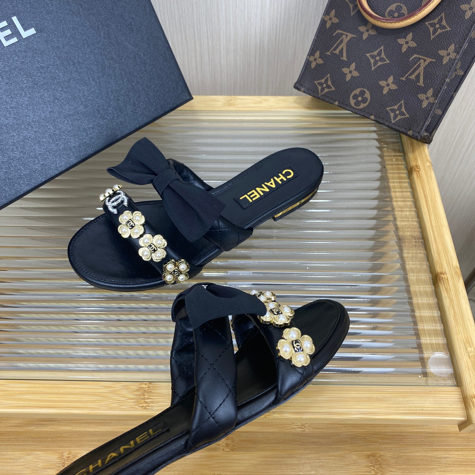 Chanel Women's Slides Bow