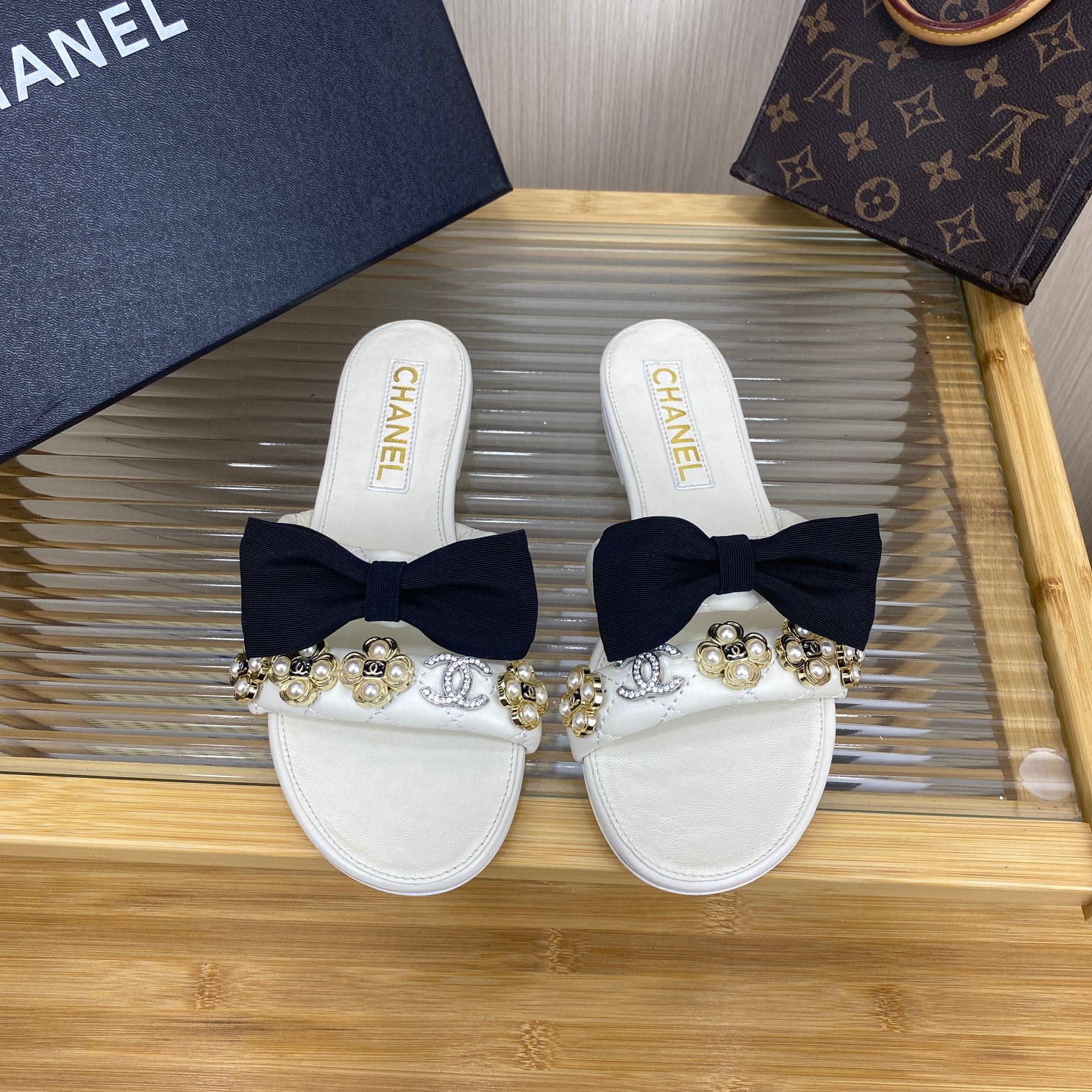 Chanel Women's Slides Bow