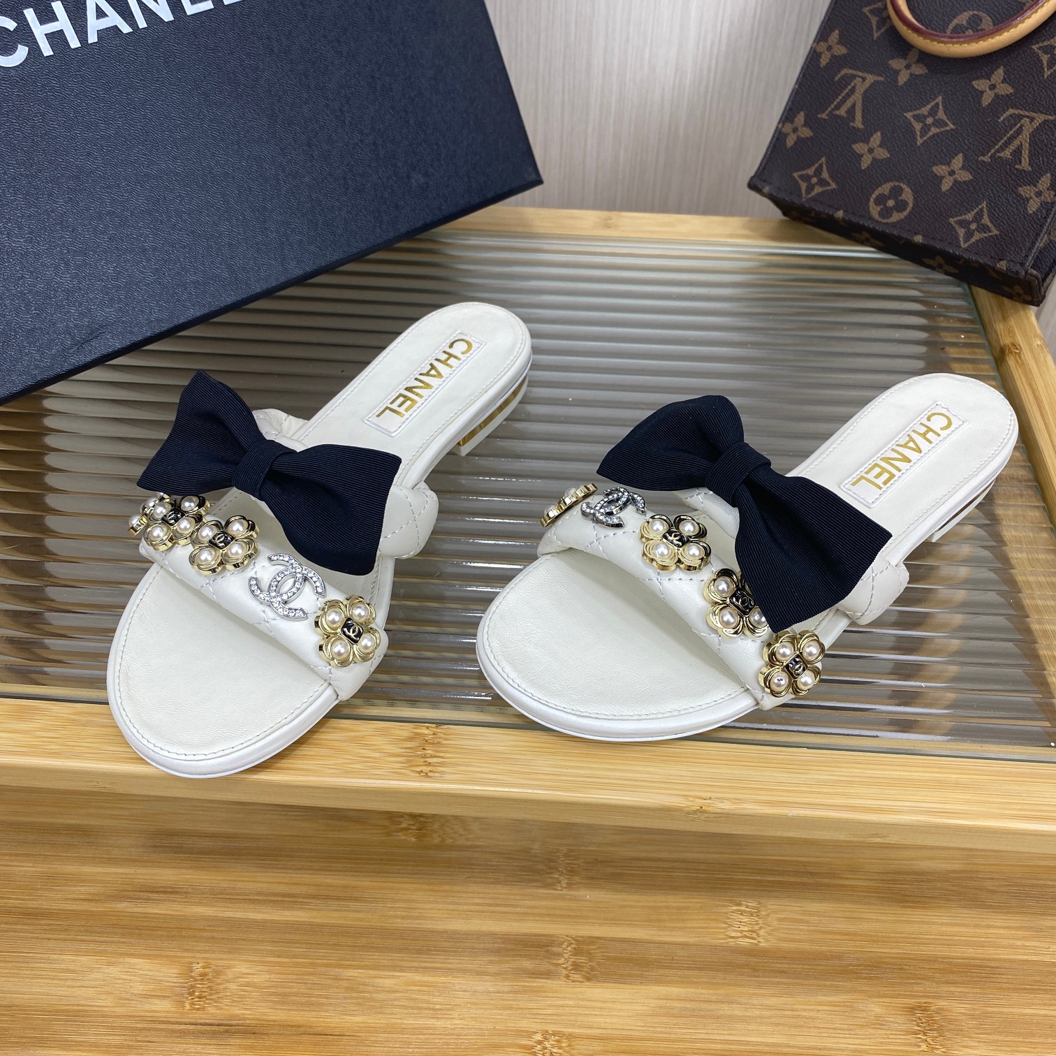 Chanel Women's Slides Bow