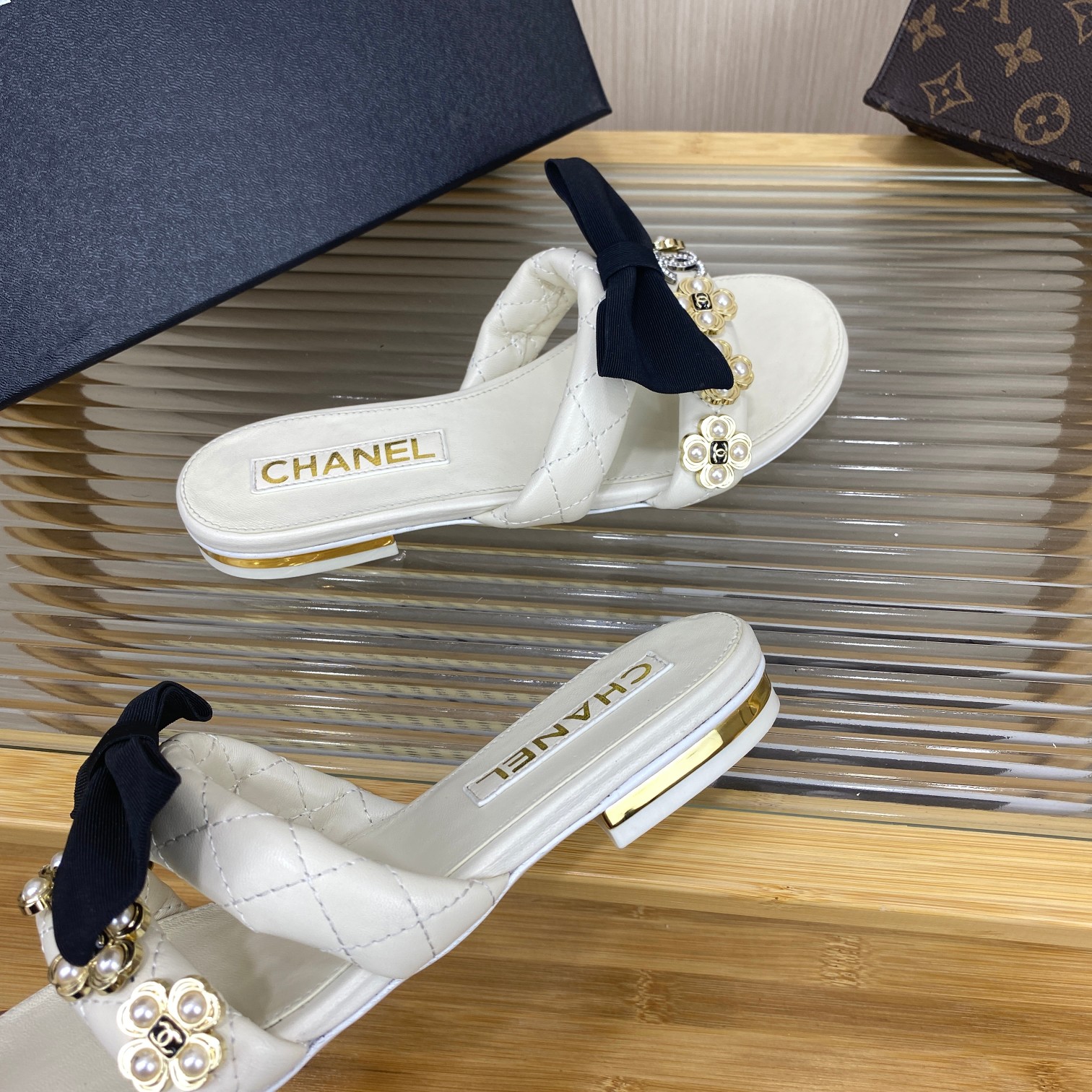 Chanel Women's Slides Bow